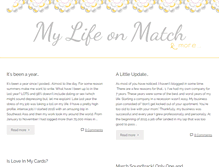 Tablet Screenshot of mylifeonmatchandmore.com